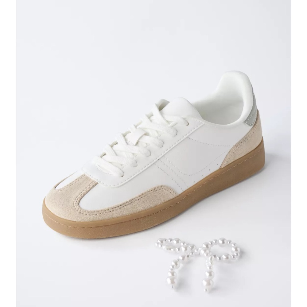 Zara kids NWT sneakers with removeable pearl jewel charm 3478/530 - Picture 5 of 9
